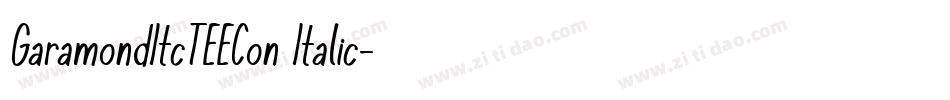 GaramondItcTEECon Italic字体转换